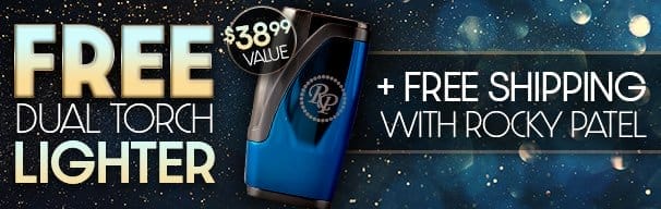 Free Torch Lighter + Free Shipping with Rocky Patel Boxes!