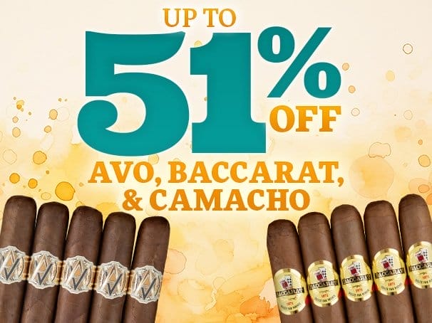 Up To 51% Off AVO, Baccarat, & Camacho!