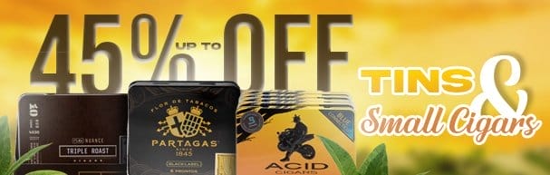 Tins & Small Cigars Starting at \\$36.99!