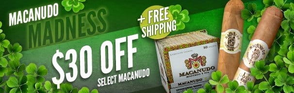 \\$30 Off + Free Shipping on Macanudo!