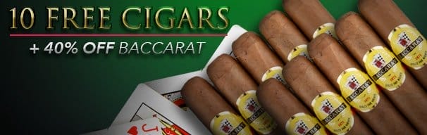 10 Free Cigars with 40% Off Select Baccarat Boxes!