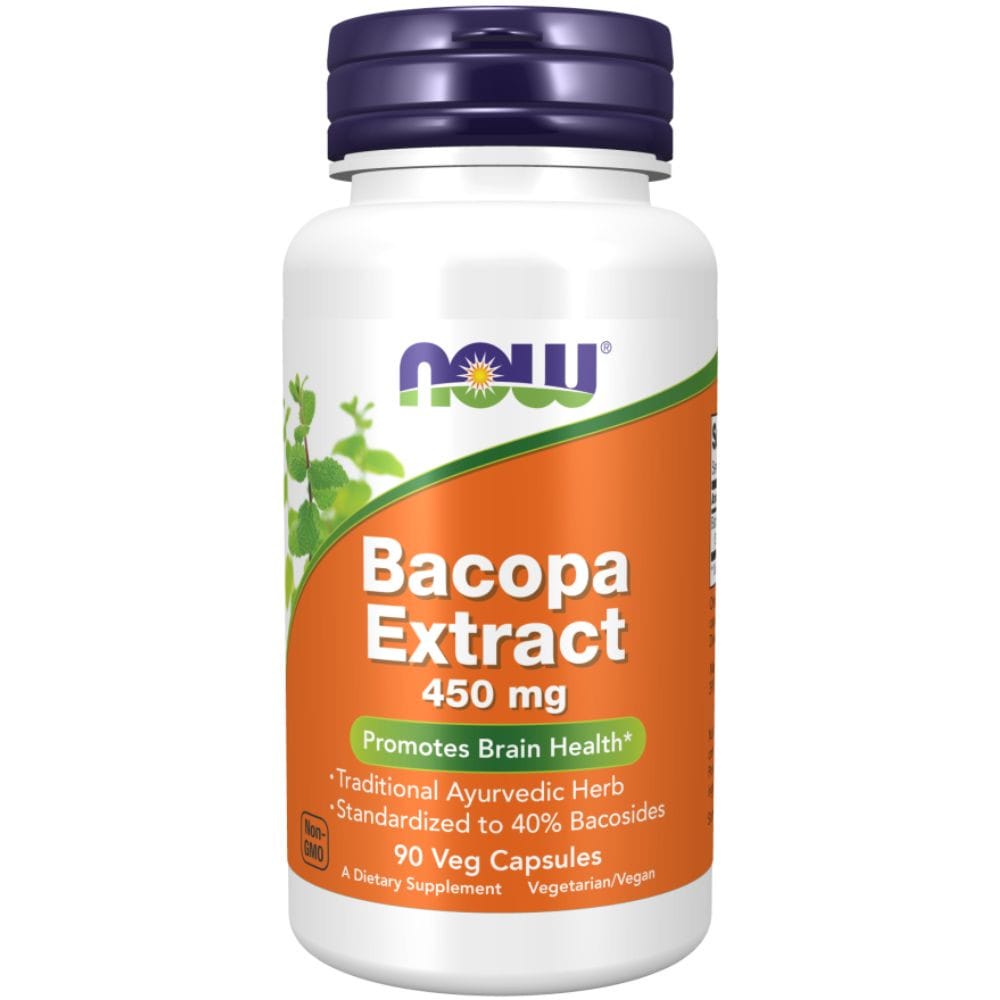 Image of Now Foods Bacopa Extract 450mg 90 Capsules