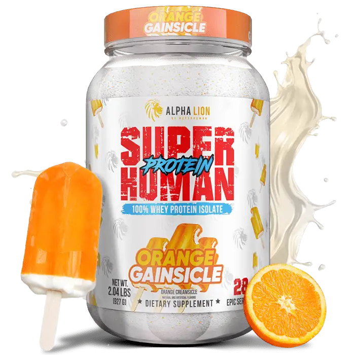 Image of CLEARANCE: Alpha Lion SuperHuman Protein 2lbs Orange Creamsicle EXP 08/2024