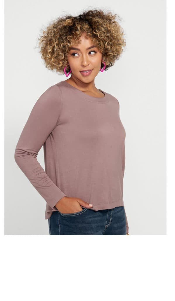 Essential Scoop Long Sleeve (Lilac Dusk)