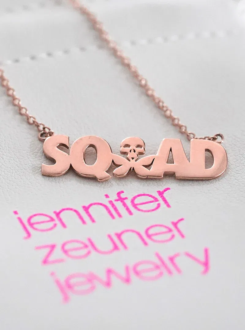 Image of Squad Rose Gold Nameplate Necklace