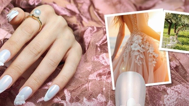 CND Bridal Nails DIY Nail Art - Natural Beauty