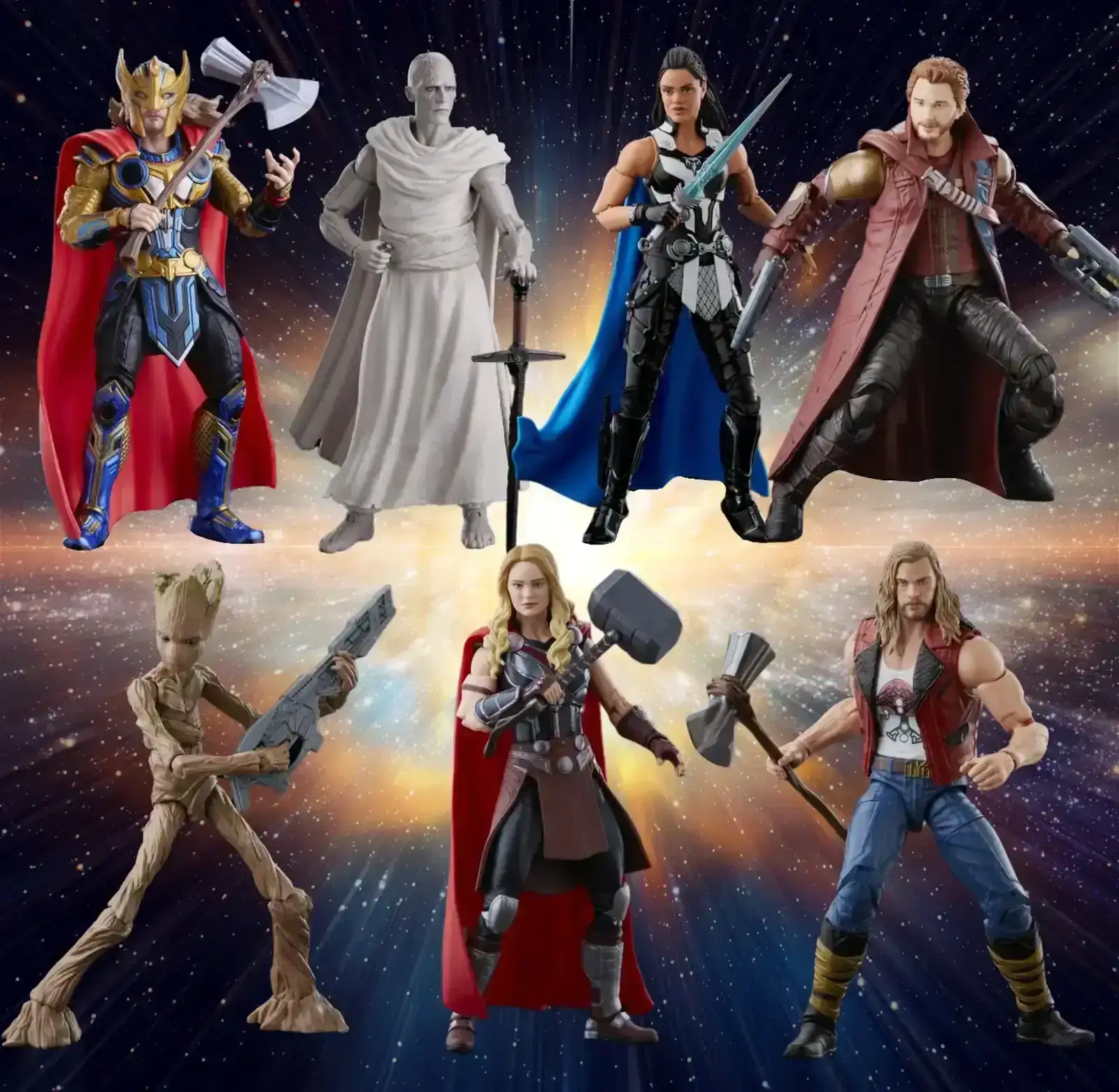 Image of Thor: Love and Thunder Complete Set of 7 (Marvel's Korg BAF) 6in Figure (Pre-Order)