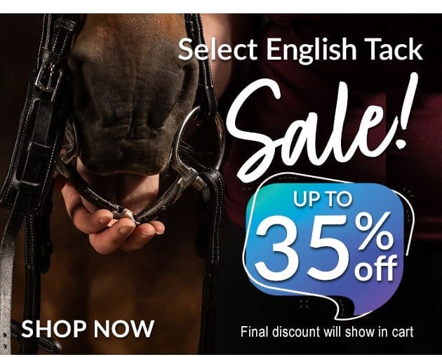 English tack sale - 35% off in cart