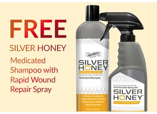 Free medicated shampoo with silver honey wound repair spray