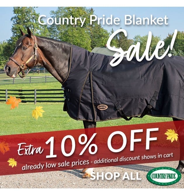 Extra 10% off country pride blankets - discount will show in cart