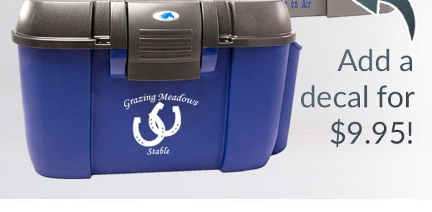 New grooming tote - add a personalized decal for \\$9.95