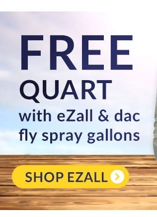 Free quart with ezall fly spray gallons