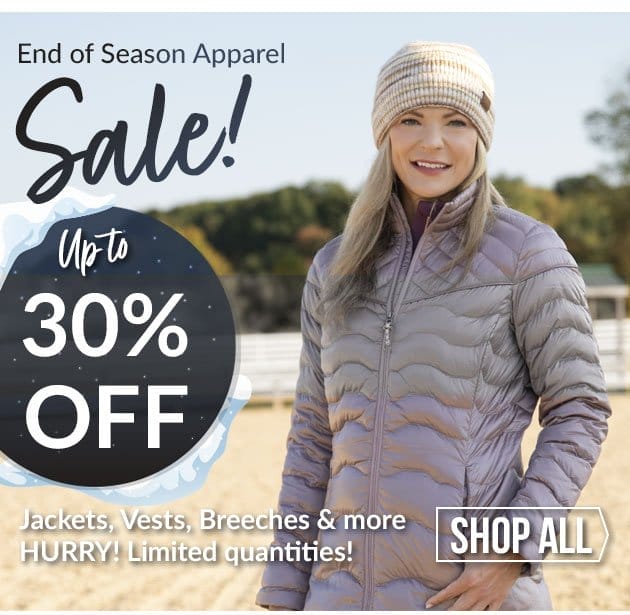 End of season apparel sale