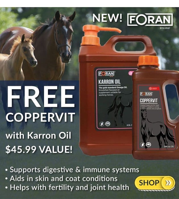 New foran equine - Free coppervit with karron oil