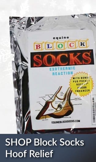 Block socks hoof relief