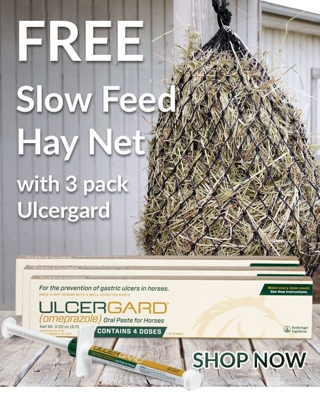 Free hay net with ulcergard 3 pack