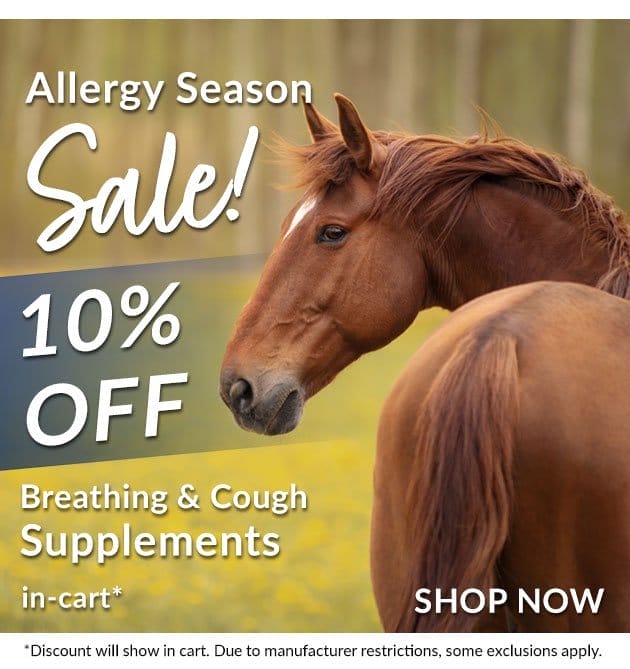 Allergy season sale - 10% off cough and breathing supplements