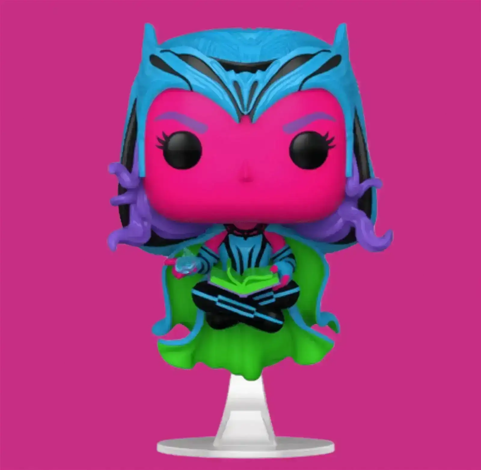 Image of Wandavision Funko Pop! Scarlet Witch (w/Book) (Neon Black Light) #986