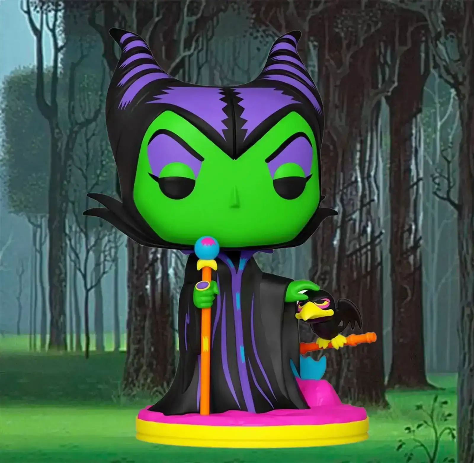 Image of Disney Villains Funko Pop! Maleficent (Neon Black Light) #1082