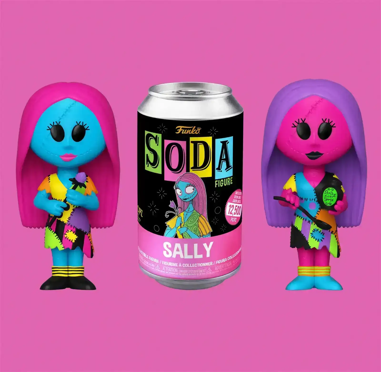 Image of The Nightmare Before Christmas Funko Vinyl SODA Sally (Neon Black Light) (Chance of Chase) (Pre-Order)