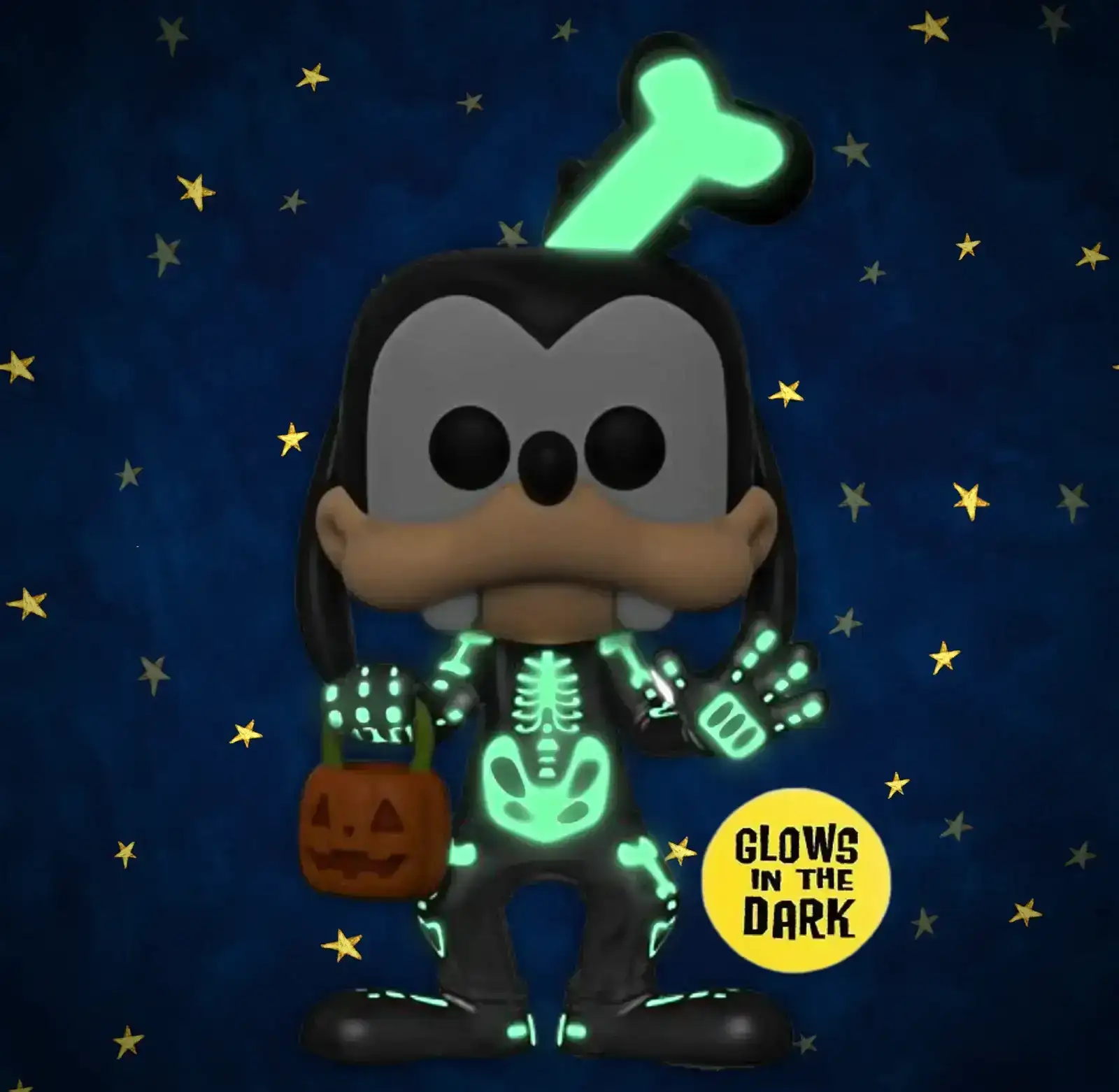 Image of Disney Halloween Funko Pop! Goofy (Skeleton) (GITD) #1221 (Pre-Order)
