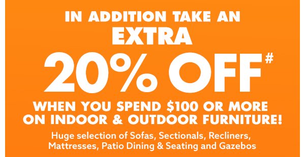 Extra 20% Off When You Spend \\$100+