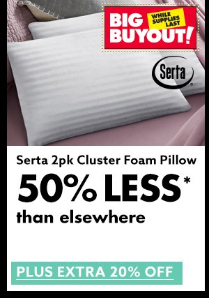 Serta 2pk Cluster Foam Pillow