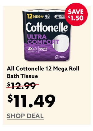 Cottonelle 12 Mega Roll Bath Tissue 
