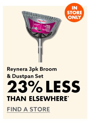 Reynera 3pj Broom & Dustpan Set