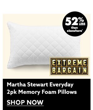 Martha Stewart Everyday 2pk Memory Foam Pillows