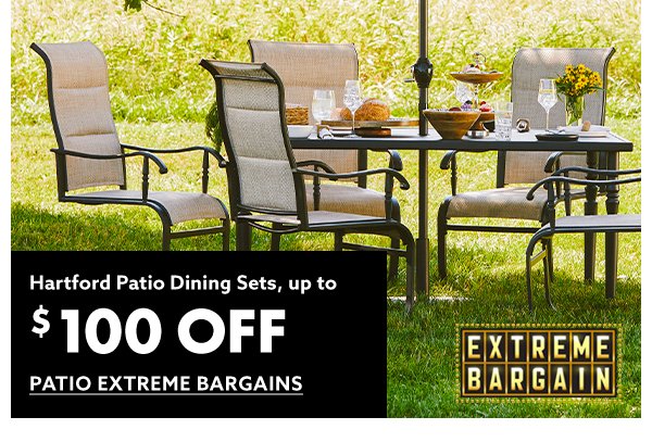 Hartford Patio Dining Sets up to \\$100 Off