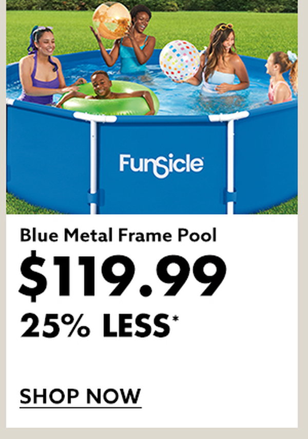 Blue Metal Frame Pool