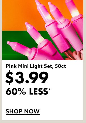 Pink Mini Light Set, 50ct