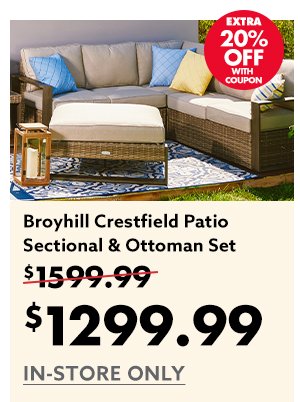 Broyhill Crestfield Patio Sectional & Ottoman Set