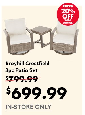 Broyhill Crestfield 3pc Patio Set