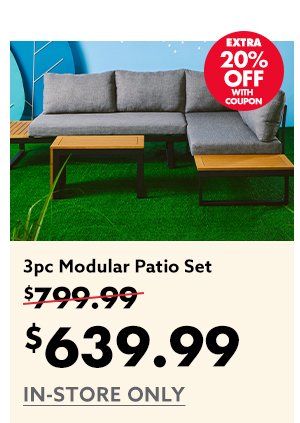 3pc Modular Patio Set