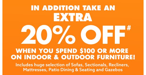 Take an extra 20% Off \\$100+