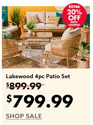 Lakewood 4pc Patio Set