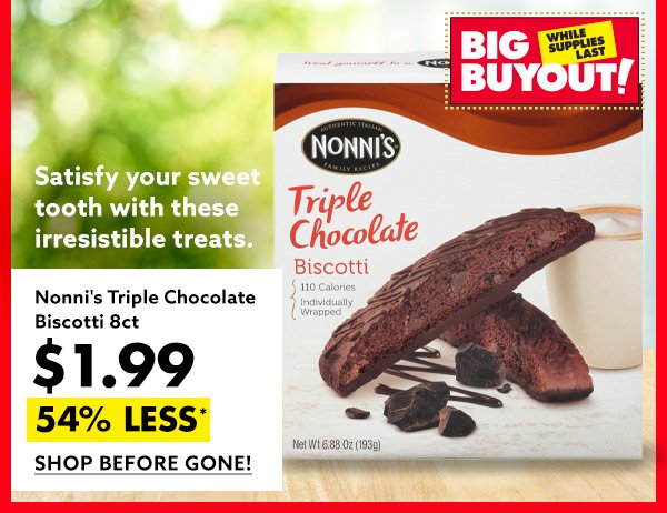 Nonni's Triple Chocolate Biscotti 8ct