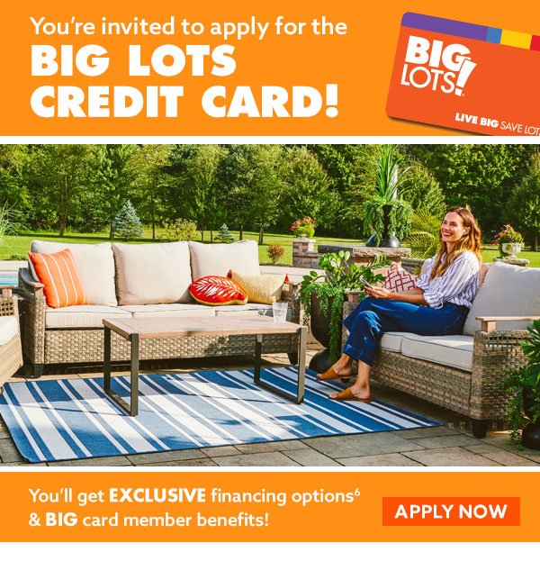 Apply Now for a Big Lots Credit Car 