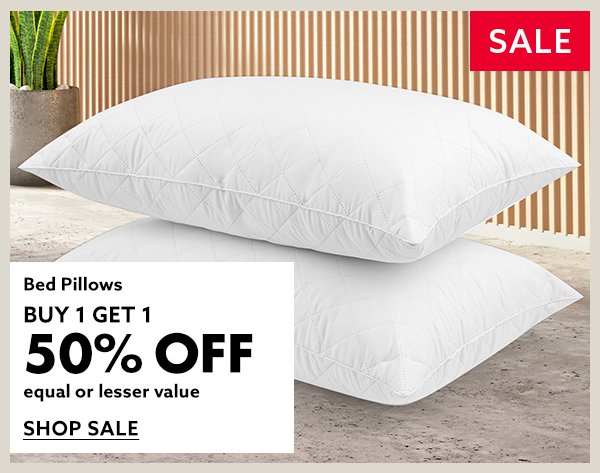 Bed Pillows Buy 1 Get 1 50% Off