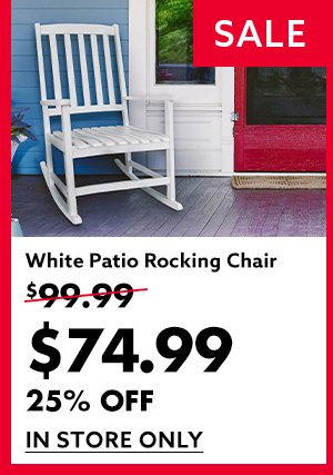 White Patio Rocking Chair