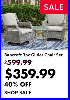 Bancroft 3pc Glider Chair Set