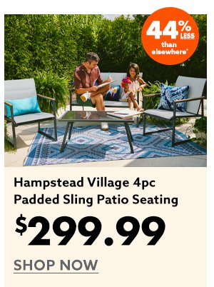 Hampstead Village 4pc Padded Sling Patio Seating