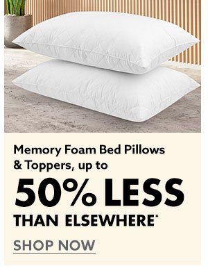 Memory Foam Bed Pillows & Toppers