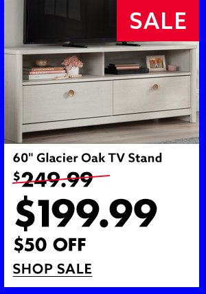 60'' Glacier Oak TV Stand