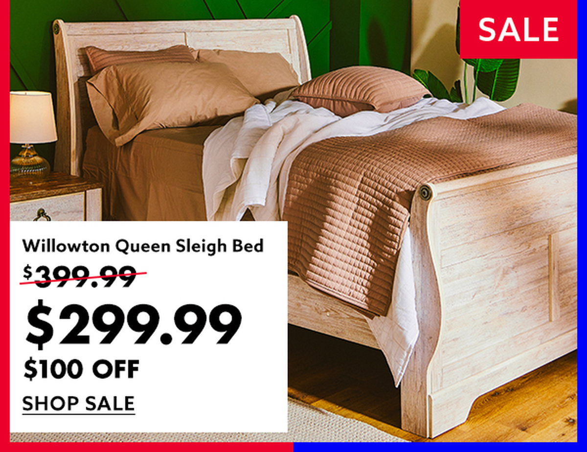 Willowton Queen Sleigh Bed