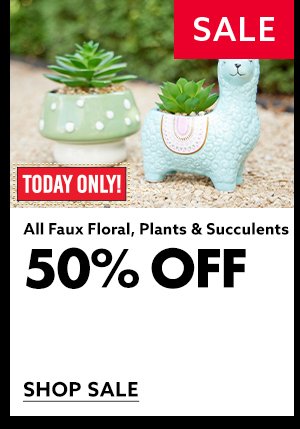 All Faux Floral, Plants & Succulents 50% Off