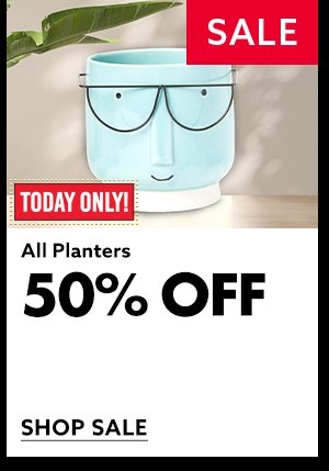 All Planters 50% Off