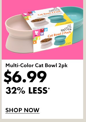 Multi-Color Cat Bowl 2pk